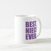 Mug Le meilleur. Nièce. Jamais. (violet) (Devant droit)