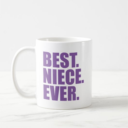 Mug Le meilleur. Nièce. Jamais. (violet) (Gauche)