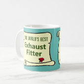Mug Le Meilleur Ouvrier de Garage de Systèmes d'Échapp (Devant gauche)