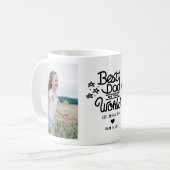 Mug Le meilleur papa du monde deux photos (Devant gauche)