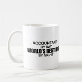 Mug Le meilleur papa du monde par nuit - comptable (Gauche)