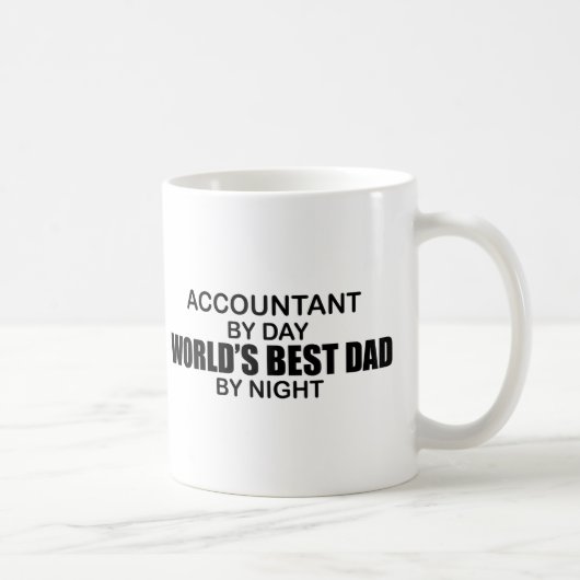 Mug Le meilleur papa du monde par nuit - comptable (Droite)