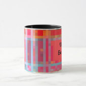 Mug Le meilleur papa du monde, plaid de pixel (Centre)