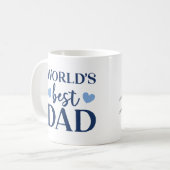 Mug Le meilleur papa du monde tient ses trois fils (Devant gauche)