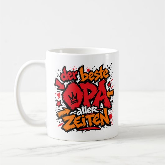 Mug le meilleur papi de tous les temps graffiti 5 (Gauche)