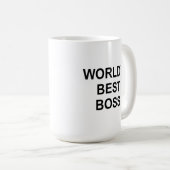 Mug "Le meilleur patron de World'd" l'additionne à peu (Devant droit)