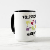 Mug Le meilleur patron du monde remet vers le bas la (Devant gauche)