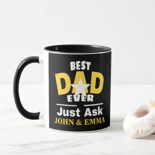 Mug Le Meilleur Père Ne Fait Que Demander... Personnal (Avec donut)