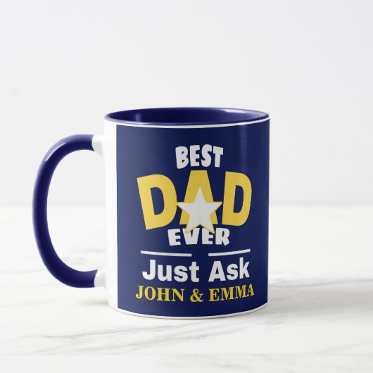 Mug Le Meilleur Père Ne Fait Que Demander... Personnal (Gauche)