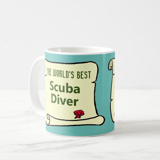 Mug Le Meilleur Plongeur Au Monde. (Devant gauche)