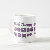 Mug Le meilleur pourpre obstruant de la maman du monde (Devant gauche)
