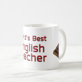 Mug Le meilleur professeur d'Anglais du monde avec des (Devant droit)
