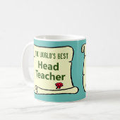 Mug Le meilleur professeur de chef au monde. (Devant gauche)