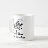 Mug Le meilleur professeur de piano des mondes (Devant gauche)