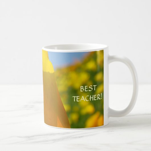 Mug LE MEILLEUR PROFESSEUR ! Fleurs de pavot de (Droite)