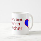 Mug Le meilleur professeur français du monde avec le (Devant droit)