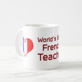 Mug Le meilleur professeur français du monde avec le (Devant gauche)