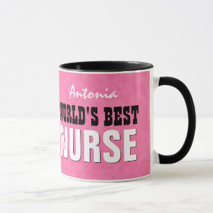 Mug Le meilleur rose V24A de l'INFIRMIÈRE du monde