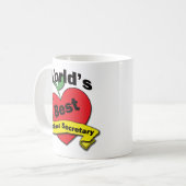 Mug Le meilleur secrétaire de l'école du monde (Devant gauche)