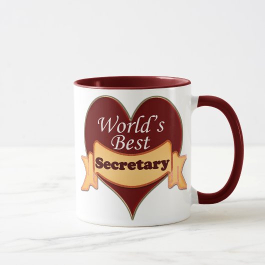 Mug Le meilleur secrétaire du monde (Droite)