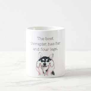 Mug Le meilleur thérapeute a de la fourrure et quatre 