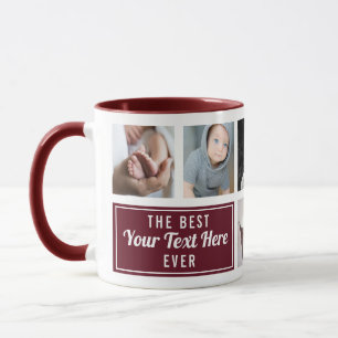 Mug Le Meilleur Votre Texte Ici Jamais Bordeaux Photo