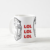 Mug Le meme d'Internet de bandes dessinées de visage (Devant gauche)