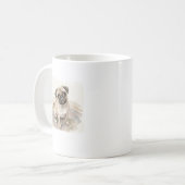 Mug Le Mendiant Impérial : Pug aquarelle (Devant gauche)
