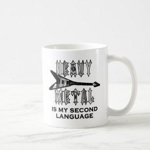 Mug Le métal lourd est ma deuxième langue