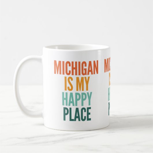 Mug Le Michigan Est Mon Endroit Heureux (Gauche)