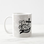 Mug Le mignon Jésus Sauve le design chrétien marbré (Gauche)