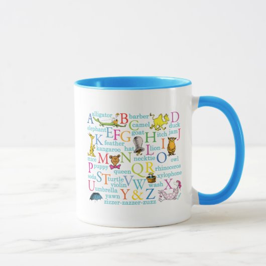 Mug Le modèle ABC de Dr Seuss avec des mots (Droite)