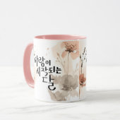 Mug Le Mois Où L'Amour Commence : K Art Calligraphique (Devant gauche)