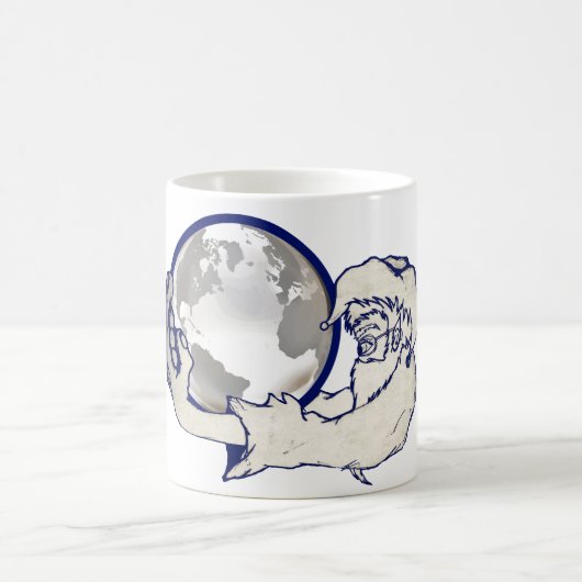 Mug le monde entier dans une main de singes (Centre)