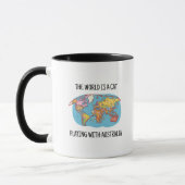 MUG LE MONDE EST UN CHAT JOUANT AVEC L'AUSTRALIE (Gauche)
