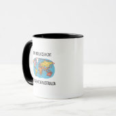 MUG LE MONDE EST UN CHAT JOUANT AVEC L'AUSTRALIE (Devant gauche)