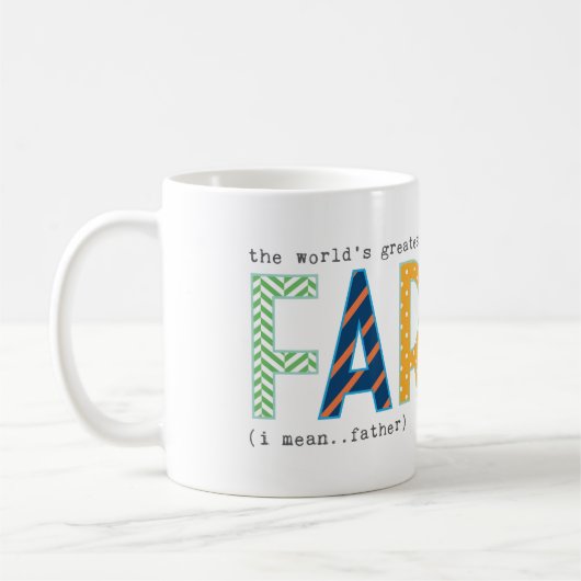 Mug Le monde le plus grand perdant (Fête des pères) (Gauche)