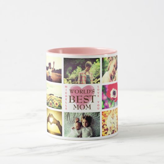 Mug Le monde personnalisé le mieux je vous aime ... (Centre)