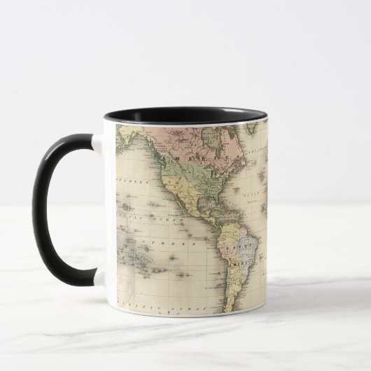 Mug Le monde sur la projection de Mercator | 1840 (Gauche)
