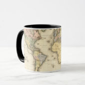 Mug Le monde sur la projection de Mercator | 1840 (Devant gauche)