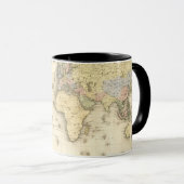 Mug Le monde sur la projection de Mercator | 1840 (Devant droit)