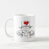 Mug Le Monogramme de la fée du coeur (Gauche)