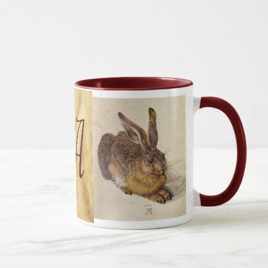 Mug LE MONogramme DU RABBIT ( Jeune Lièvre ) (Droite)