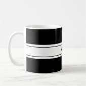 Mug Le monogramme fait sur commande blanc noir simple (Gauche)