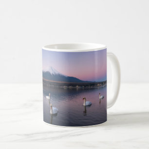 Mug Le Mont Fuji Lac Yamanaka avec cygnes
