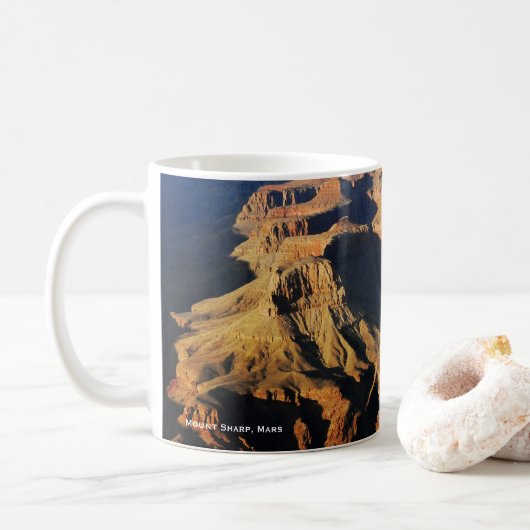 Mug Le mont Sharp sur la planète Mars Photo (Avec donut)