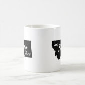 Mug Le Montana est mon noir et blanc heureux d'endroit (Centre)