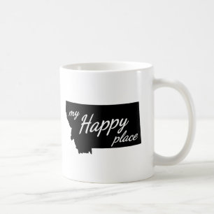 Mug Le Montana est mon noir et blanc heureux d'endroit