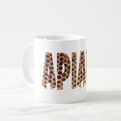 Mug Le mot Apiary avec une superposition de nid d'abei (Devant gauche)
