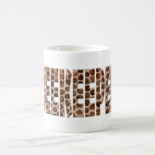 Mug Le mot apiculteur avec une superposition de nid d'